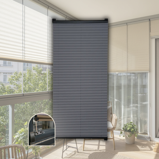 Cam Balkon Vidalı Plise Perde