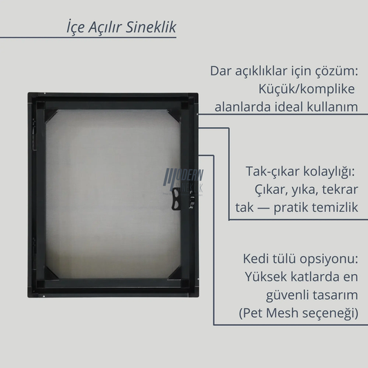 İçe Açılır Sineklik