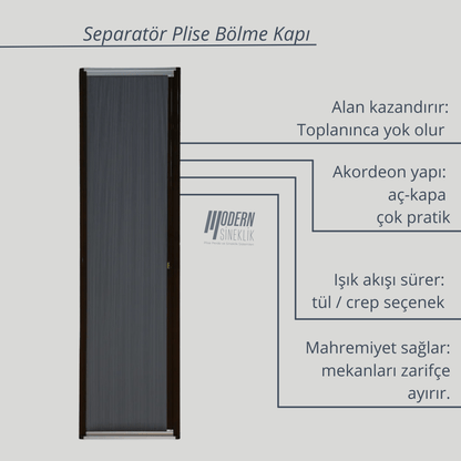 Separatör Plise Bölme Kapı